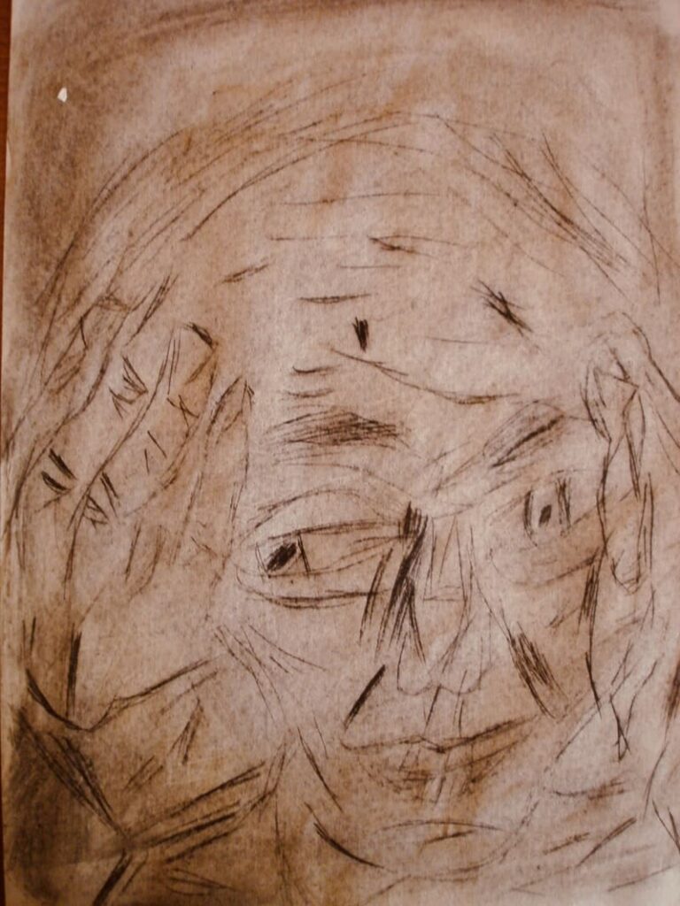 Original handmade artwork for Geokoo album cover